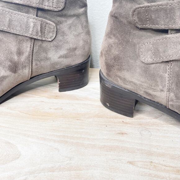 stuart weitzman brown suede buckle boots size 9 - Picture 10 of 11